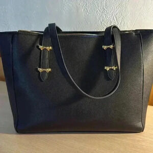 Anne Klein Large Black 5 Pocket Tote